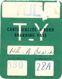 Air France Chicago Carte d'accès à bord
