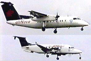 Dash-8 airNova + Raytheon Beech 1900D Airlner airAlliance