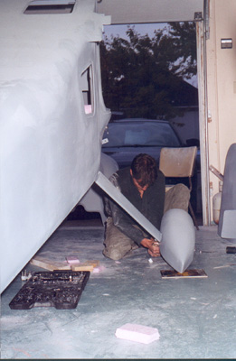 fitting the wheel cover in place